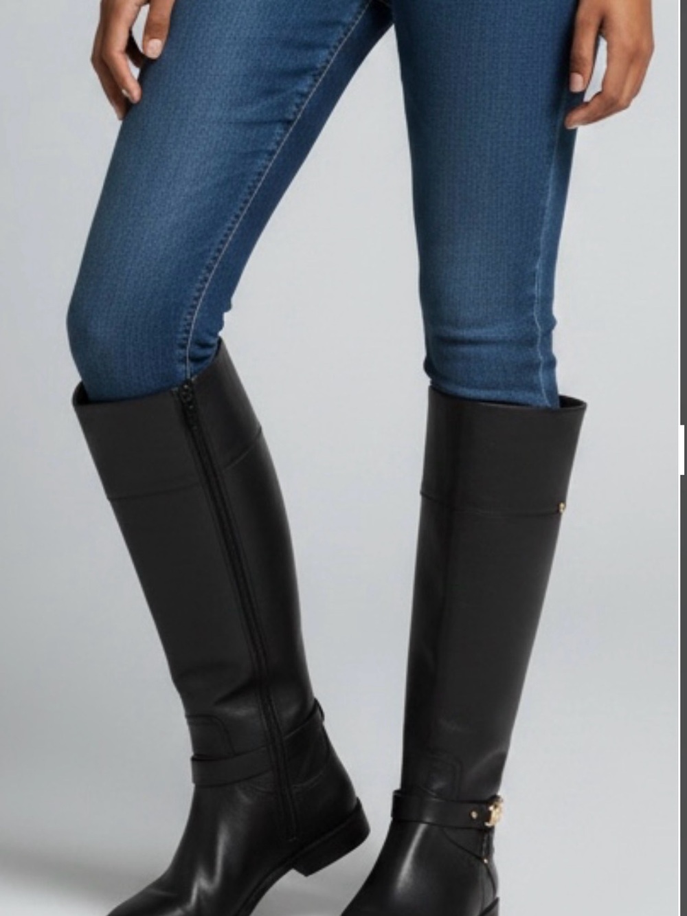 Michael Kors Black Knee-High Riding Boots